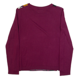 JIGSAW Womens Printed Top Maroon Long Sleeve Silk Floral XS