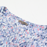 JIGSAW Womens Printed Blouse Purple V-Neck Sleeveless Silk Spotted UK 10