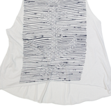ALL SAINTS Hook Tee Womens Oversized Vest White Sleeveless Striped UK 10