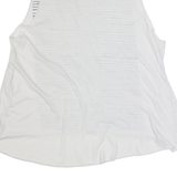 ALL SAINTS Hook Tee Womens Oversized Vest White Sleeveless Striped UK 10