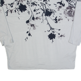 PHASE EIGHT Womens Printed Top Grey 3/4 Sleeve Floral UK 14