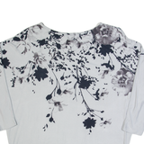 PHASE EIGHT Womens Printed Top Grey 3/4 Sleeve Floral UK 14
