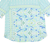 WHITE STUFF Womens Printed Top Blue Crazy Pattern UK 12