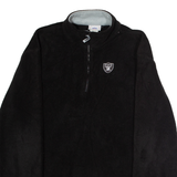 NFL Las Vegas Raiders Mens Patterned Fleece Black Colourblock 1/4 Zip L