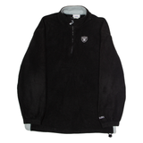 NFL Las Vegas Raiders Mens Patterned Fleece Black Colourblock 1/4 Zip L