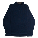 WRANGLER Mens Fleece Blue 1/4 Zip L