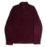 CHAPS RALPH LAUREN Mens Fleece Maroon 1/4 Zip XL