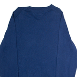 TOMMY HILFIGER Mens Jumper Blue V-Neck Tight Knit 2XL