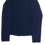 THE NORTH FACE Womens Patterned Fleece Blue Colourblock 1/4 Zip L