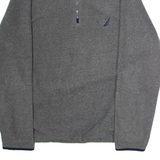 NAUTICA Mens Fleece Grey 1/4 Zip L