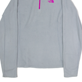 THE NORTH FACE Womens Fleece Grey 1/4 Zip L