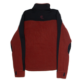 PATAGONIA Womens Patterned Fleece Red Colourblock 1/2 Zip L