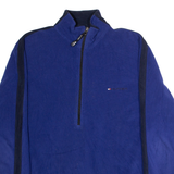 TOMMY HILFIGER Mens Fleece Blue 1/4 Zip M