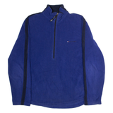 TOMMY HILFIGER Mens Fleece Blue 1/4 Zip M