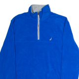 NAUTICA Mens Fleece Blue 1/4 Zip S