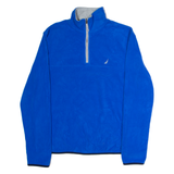 NAUTICA Mens Fleece Blue 1/4 Zip S