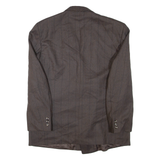 Mens Blazer Jacket Brown Wool Striped XL
