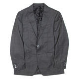 Mens Blazer Jacket Grey Wool XL