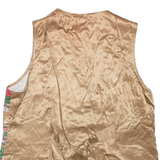 YESSICA Womens Waistcoat Brown Crazy Pattern L