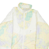 Womens Track Jacket White Nylon Colourblock M