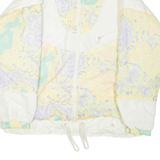 Womens Track Jacket White Nylon Colourblock M