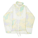 Womens Track Jacket White Nylon Colourblock M