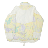 Womens Track Jacket White Nylon Colourblock M