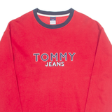 TOMMY JEANS Mens Sweatshirt Red USA L