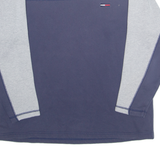TOMMY JEANS Mens Sweatshirt Blue V-Neck 90s M