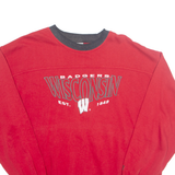 LEE Wisconsin Badgers Mens Sweatshirt Red 90s USA XL