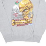 LEE Wisconsin Badgers Rose Bowl Football Big Ten Conference Mens Sweatshirt Grey 90s USA XL