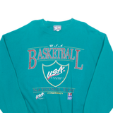 LEE USA BASKETBALL NATIONAL TEAM Mens Sweatshirt Green 90s USA XL