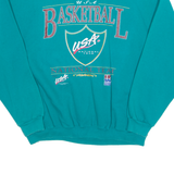 LEE USA BASKETBALL NATIONAL TEAM Mens Sweatshirt Green 90s USA XL
