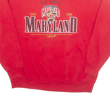 LEE Maryland Terrapins Football NCAA Mens Sweatshirt Red 90s USA XL