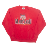 LEE Maryland Terrapins Football NCAA Mens Sweatshirt Red 90s USA XL