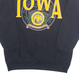 IOWA HAWKEYES AMERICAN FOOTBALL Womens Sweatshirt Blue 90s USA L