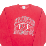 SANTEE Rose Bowl Wisconsin Badgers Mens Sweatshirt Red 90s USA XL