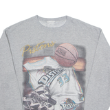 Detroit Pistons Basketball Mens Sweatshirt Grey 90s USA XL
