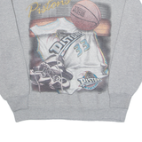 Detroit Pistons Basketball Mens Sweatshirt Grey 90s USA XL