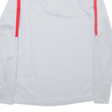 NIKE Paris Training Jersey Mens Jersey Grey Long Sleeve 1/4 Zip M