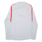 NIKE Paris Training Jersey Mens Jersey Grey Long Sleeve 1/4 Zip M