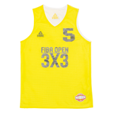 PEAK Basketball Mens Jersey Yellow Sleeveless V-Neck M