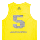PEAK Basketball Mens Jersey Yellow Sleeveless V-Neck M