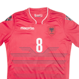 MACRON FSHf Mens Football Shirt T-Shirt Red V-Neck S