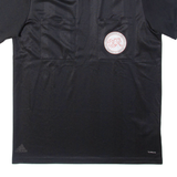 ADIDAS Swiss FA Referee Mens Football Shirt T-Shirt Black V-Neck M