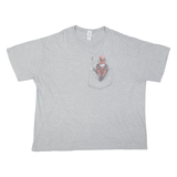 GILDAN Deadpool Mens T-Shirt Grey 2XL