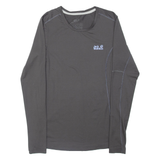 JACK WOLFSKIN Womens T-Shirt Grey Long Sleeve UK 8