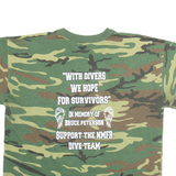 TEE SWING Fire Rescue Dive Team Womens T-Shirt Green 90s XL