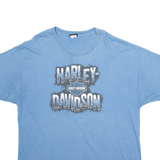HARLEY DAVIDSON Mens T-Shirt Blue 2XL