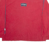 TOMMY JEANS Mens T-Shirt Red Long Sleeve L